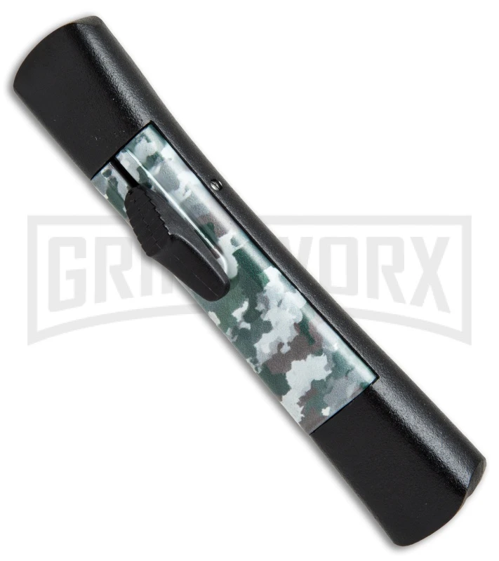 AKC Concord Arctic Camo OTF Automatic Knife - Flat Grind Black Plain AKC Concord Arctic Camo OTF Automatic Knife - Flat Grind Black Plain -Grindworx Shop AKC concord arctic camo black BP 19137 er spine large
