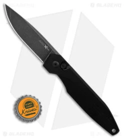 AKC X-treme Dandy Automatic Knife Black Aluminum (3.1" Black Stonewash) -Grindworx Shop Akc Xtreme Dandy Black Aluminum AK Black SW BHQ 175549 td size