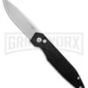 AKC X-treme Dandy Black Aluminum Automatic Knife - Stonewash Plain -Grindworx Shop Akc Xtreme Dandy Black Aluminum AK SW BHQ 174573 td large