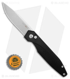 AKC X-treme Dandy Automatic Knife Black Aluminum (3.1" Stonewash) -Grindworx Shop Akc Xtreme Dandy Black Aluminum AK SW BHQ 174573 td size