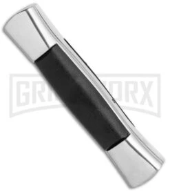 AKC 007 Concord Black OTF Automatic Knife Gray/Black - Spear Point Satin -Grindworx Shop Minion Concord Polish Black OTF Auto Flat Satin Plain GX 35509 jr side large