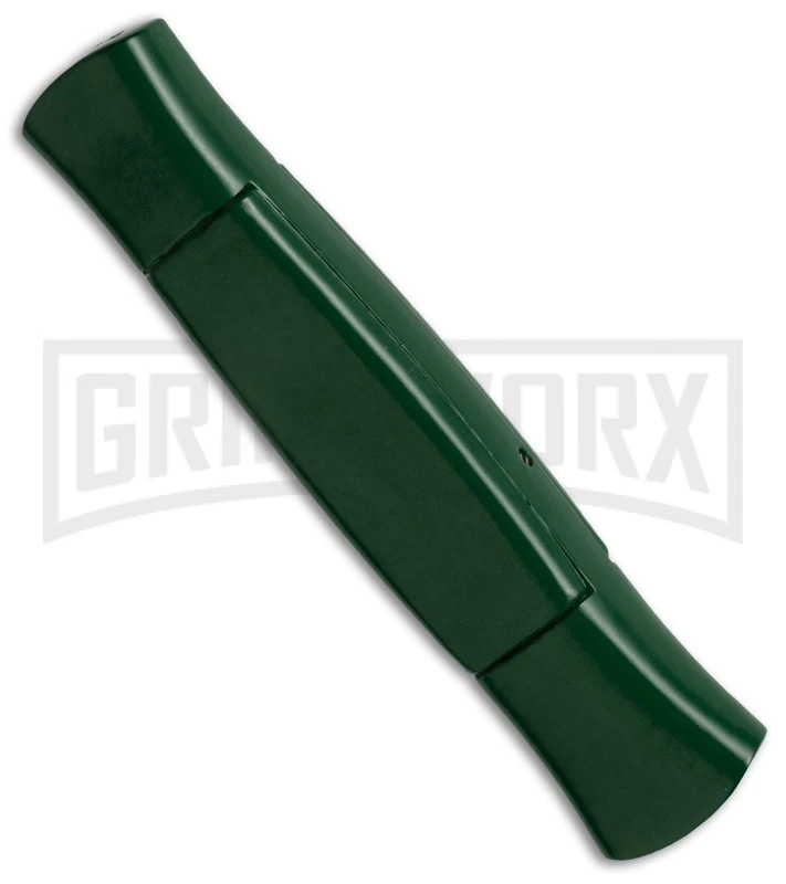 AKC 077 Concord Dark Green OTF Automatic Knife - Black Plain AKC 077 Concord Dark Green OTF Automatic Knife - Black Plain -Grindworx Shop akc 077 otf dark green black plain side cm large