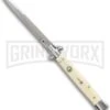 AKC 11" Sim Ivory Automatic Stiletto (Bayonet) -Grindworx Shop akc 11 stiletto sim ivory bayo large