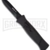 AKC 777 Blackfinger Tactical Black OTF Automatic Knife - Dagger Black Plain 4 AKC 777 Blackfinger Tactical Black OTF Automatic Knife - Dagger Black Plain -Grindworx Shop akc 777 blackfinger tactical large