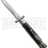AKC 9" Italian Stiletto Swinguard Brazilian Horn Automatic Knife - Dagger -Grindworx Shop akc 9 braz swing dagger large