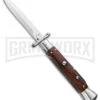 AKC 9" Italian Stiletto Swinguard Cocobolo Wood Automatic Knife - Bayonet 4 AKC 9" Italian Stiletto Swinguard Cocobolo Wood Automatic Knife - Bayonet -Grindworx Shop akc 9 swing bayo cocobolo large