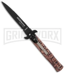 AKC Bill DeShivs Tactical Sim Snake Leverletto Automatic Knife - Bayonet