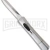 AKC Concord Polished OTF Automatic Knife - Dagger Satin Plain -Grindworx Shop akc concord silver polished dagger large