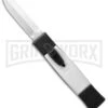 AKC Minion Concord Black/White OTF Automatic Knife - Dagger Satin Plain 4 AKC Minion Concord Black/White OTF Automatic Knife - Dagger Satin Plain -Grindworx Shop akc minion black white satin dagger cm bhq 31104 jr large