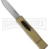 AKC Minion Concord Desert Tan OTF Automatic Knife - Satin Plain -Grindworx Shop akc minion otf desert tan satin cm large
