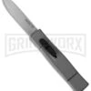 AKC Minion Concord Gray OTF Automatic Knife - Satin Plain -Grindworx Shop akc minion otf grey satin cm large