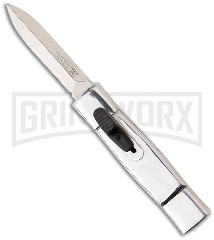 AKC Minion Concord Polished OTF Automatic Knife - Dagger Polish Plain AKC Minion Concord Polished OTF Automatic Knife - Dagger Polish Plain -Grindworx Shop akc minion polished dagger large
