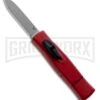 AKC Minion Concord Red OTF Automatic Knife - Flat Grind Polish Plain -Grindworx Shop akc minion red flat BHQ 50708 jr large