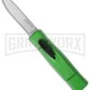 AKC Minion Concord Green OTF Automatic Knife - Satin Plain -Grindworx Shop akc minion satin flat lime green BHQ dl large