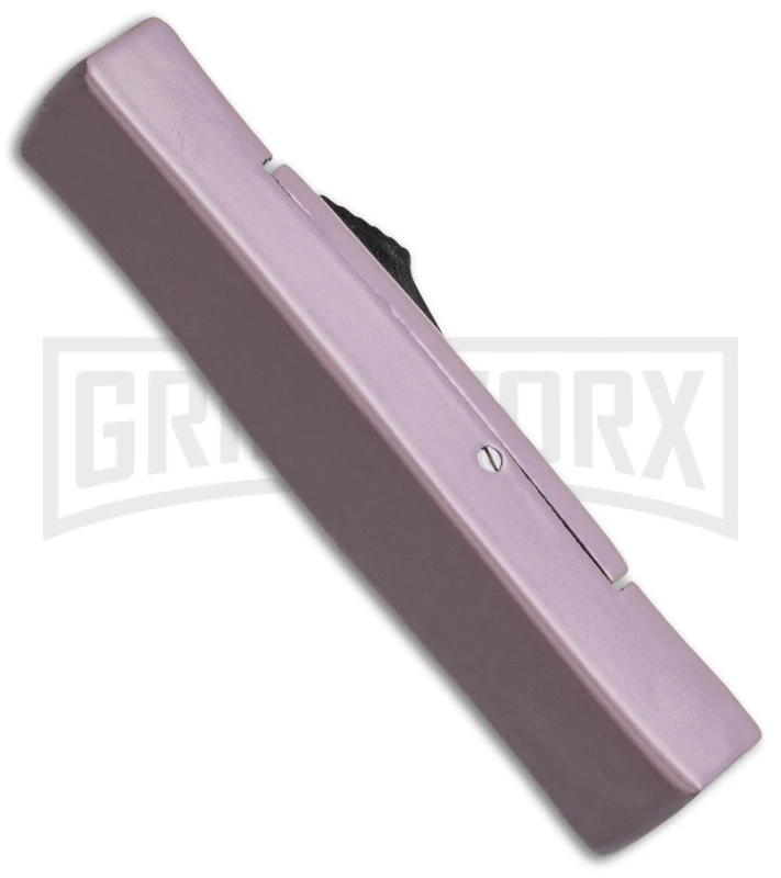 AKC Minion Concord Purple OTF Automatic Knife - Satin Plain AKC Minion Concord Purple OTF Automatic Knife - Satin Plain -Grindworx Shop akc minion satin flat purple BHQ 36362 dl side large