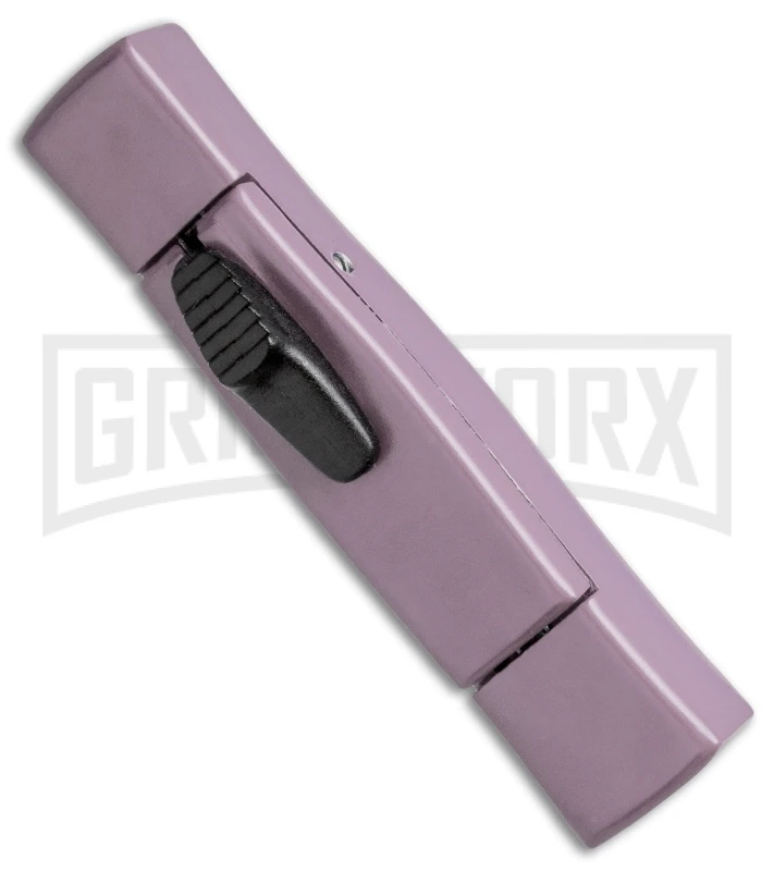 AKC Minion Concord Purple OTF Automatic Knife - Satin Plain AKC Minion Concord Purple OTF Automatic Knife - Satin Plain -Grindworx Shop akc minion satin flat purple BHQ 36362 dl spine large