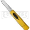AKC Minion Concord Yellow OTF Automatic Knife - Satin Plain -Grindworx Shop akc minion satin flat yellow BHQ 36365 dl large