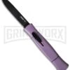 AKC 077 Purple OTF Automatic Knife - Black Flat -Grindworx Shop akc otf 077 black flat purple dl large