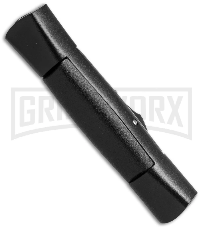 AKC Stubby Black OTF Automatic Knife - Polish Plain AKC Stubby Black OTF Automatic Knife - Polish Plain -Grindworx Shop akc stubby black side large