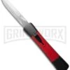 AKC Concord Black/Red OTF Automatic Knife - Dagger Satin Plain -Grindworx Shop concord black red insert polished d large