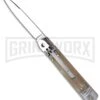 AKC 7.75" Slimline Lever Lock Honey Horn Automatic Knife - Bayonet 4 AKC 7.75" Slimline Lever Lock Honey Horn Automatic Knife - Bayonet -Grindworx Shop skm 7 75in slimline lever love honey horn large