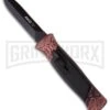 AKC 777 Blackfinger Snake OTF Automatic Knife - Dagger Black Plain -Grindworx Shop snake blackfinger large